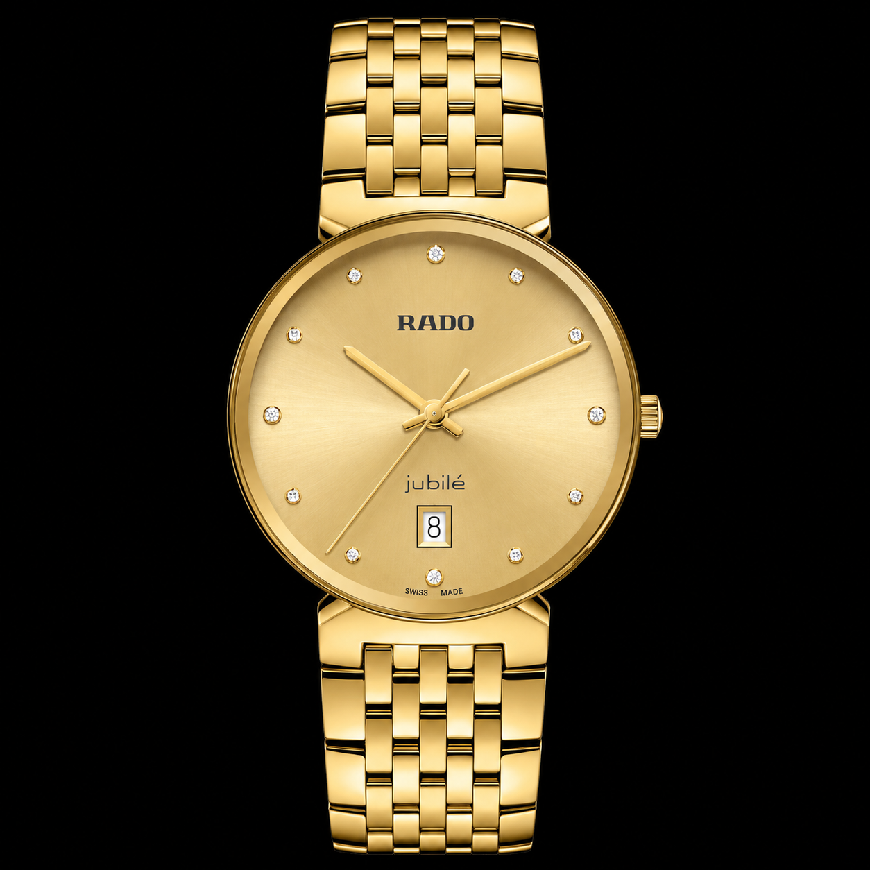 Rado Florence Yellow Gold Dial 12 Diamonds jubilé
