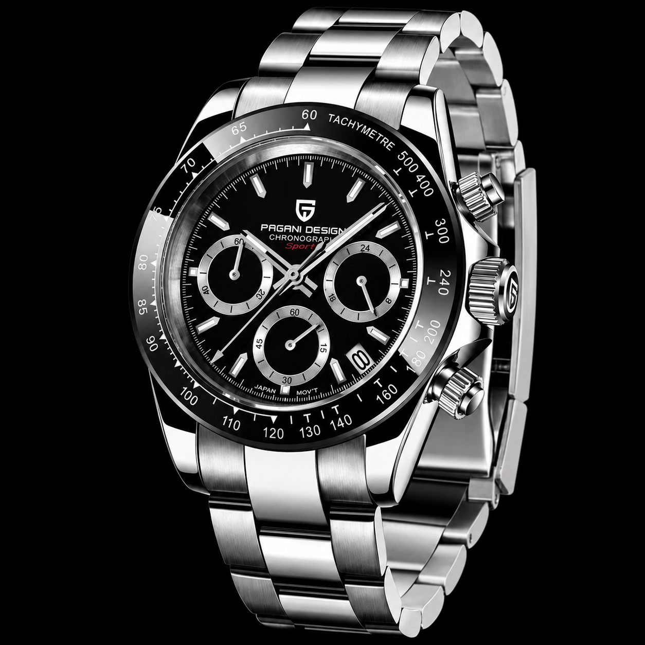 Pagani Design PD 1644 | Daytona Silver Black Dial