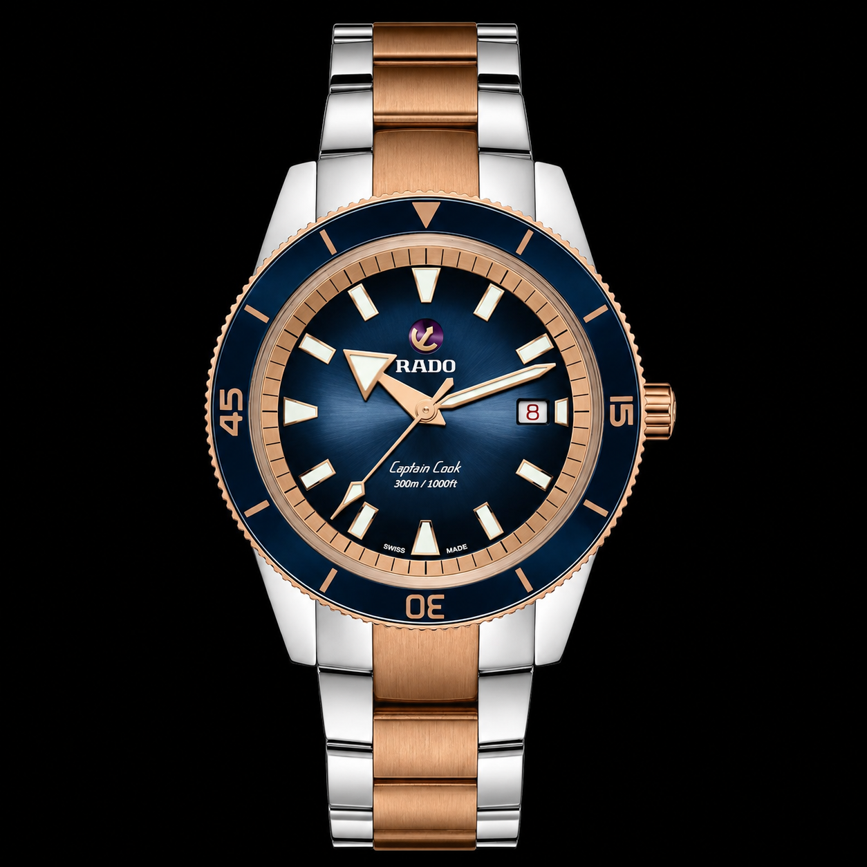 Captain Cook Automatic blue rose-gold