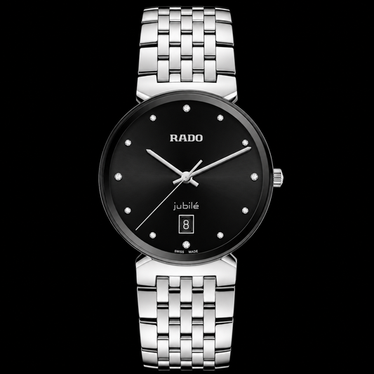Florence Black Sunray Dial  12 Diamonds jubilé