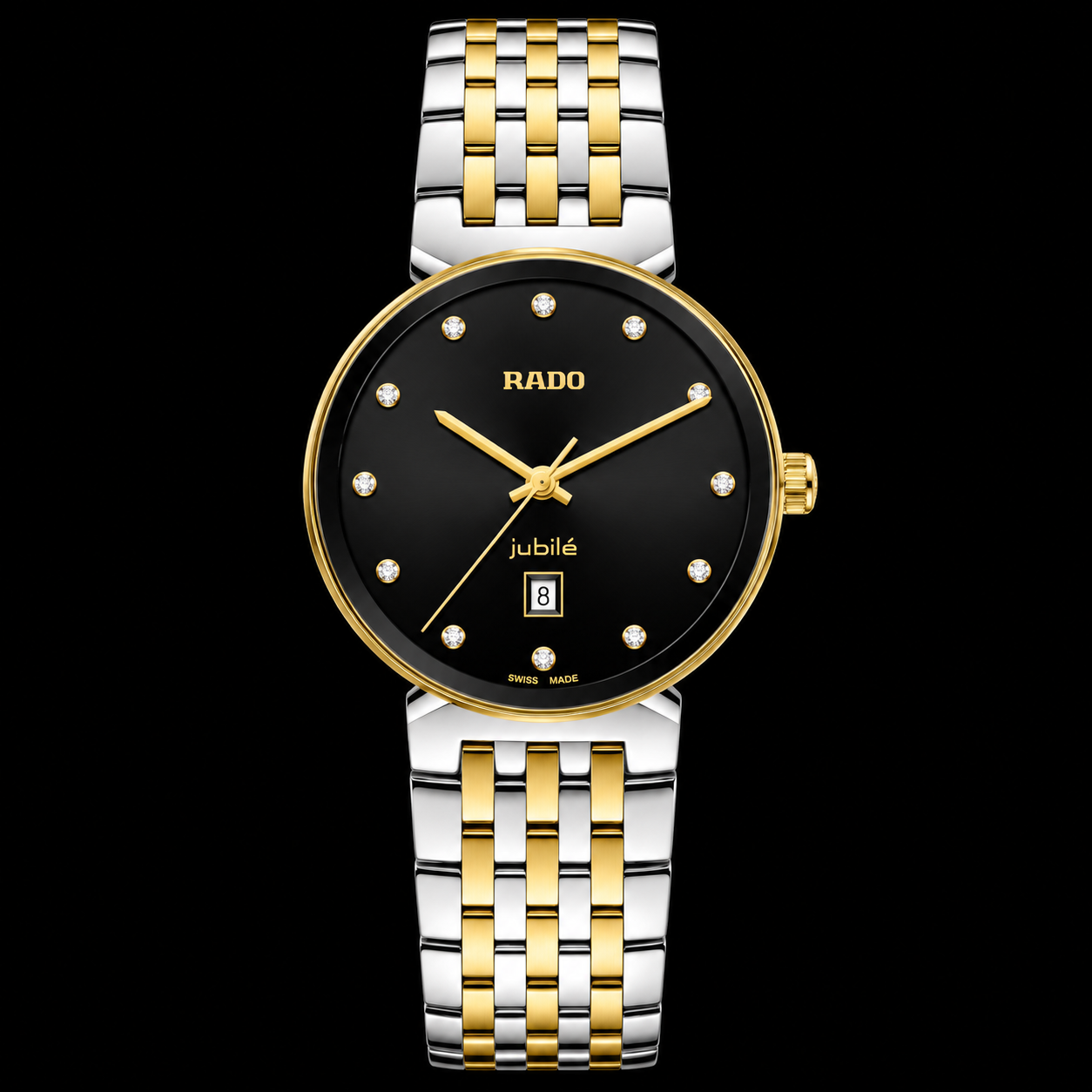 Rado Florence Black Sunray Dial 12 Diamonds