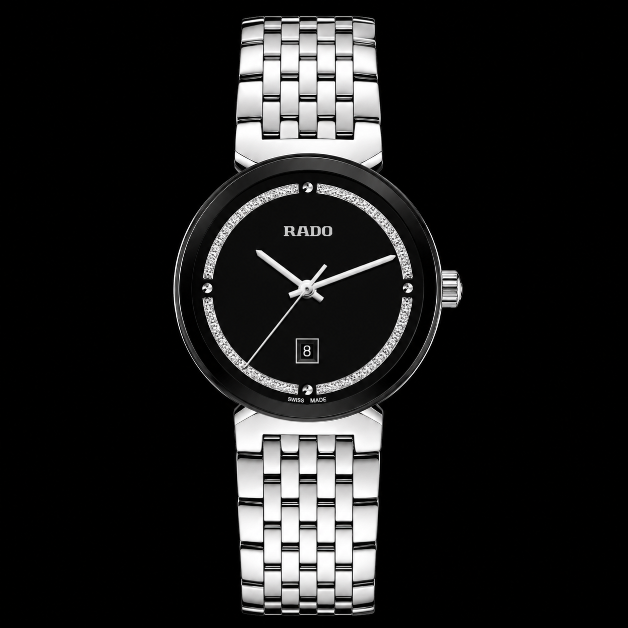 Rado Florence Black Dial With Rhodium Glitter