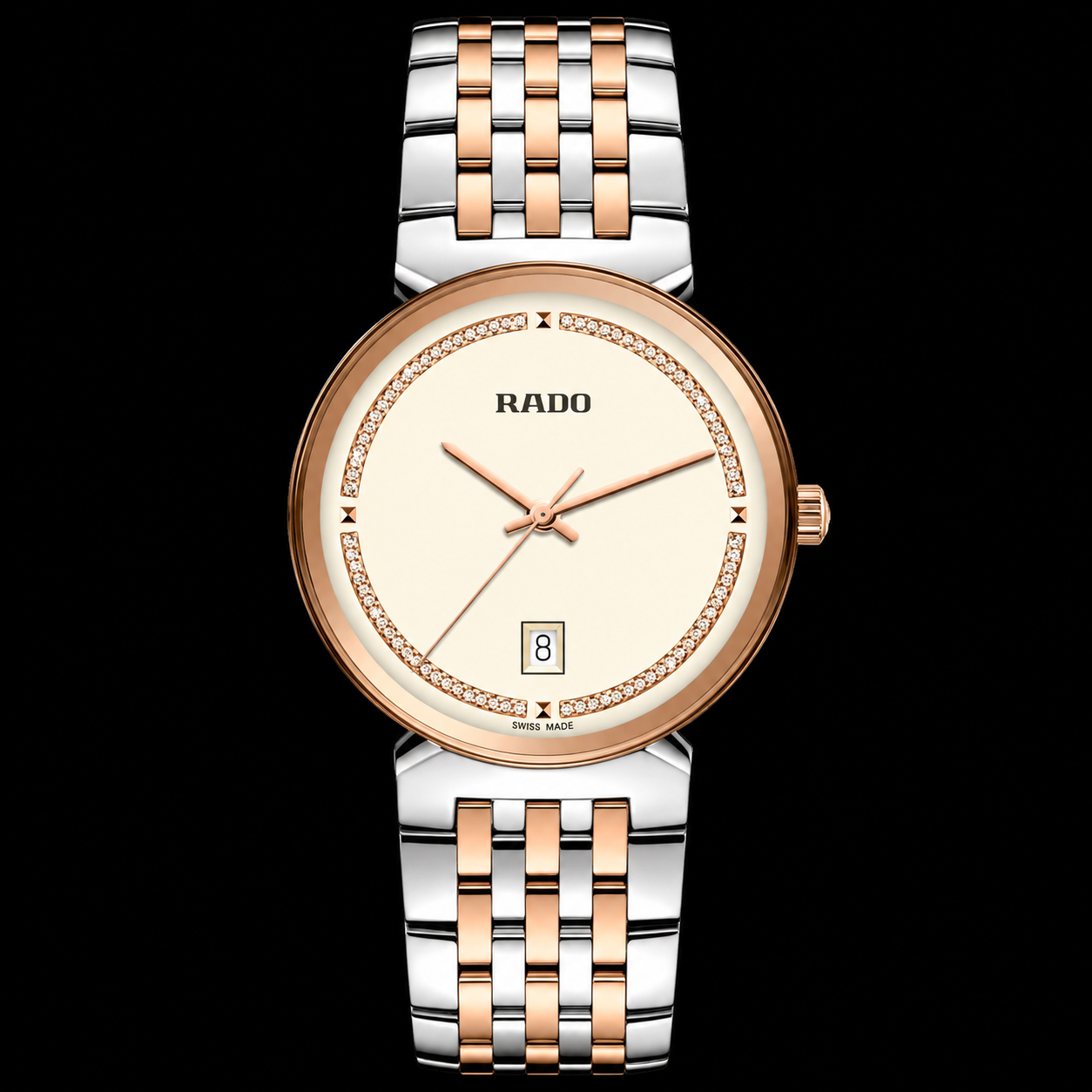 Rado Florence Rose Gold stainless steel , Crown, Bezel