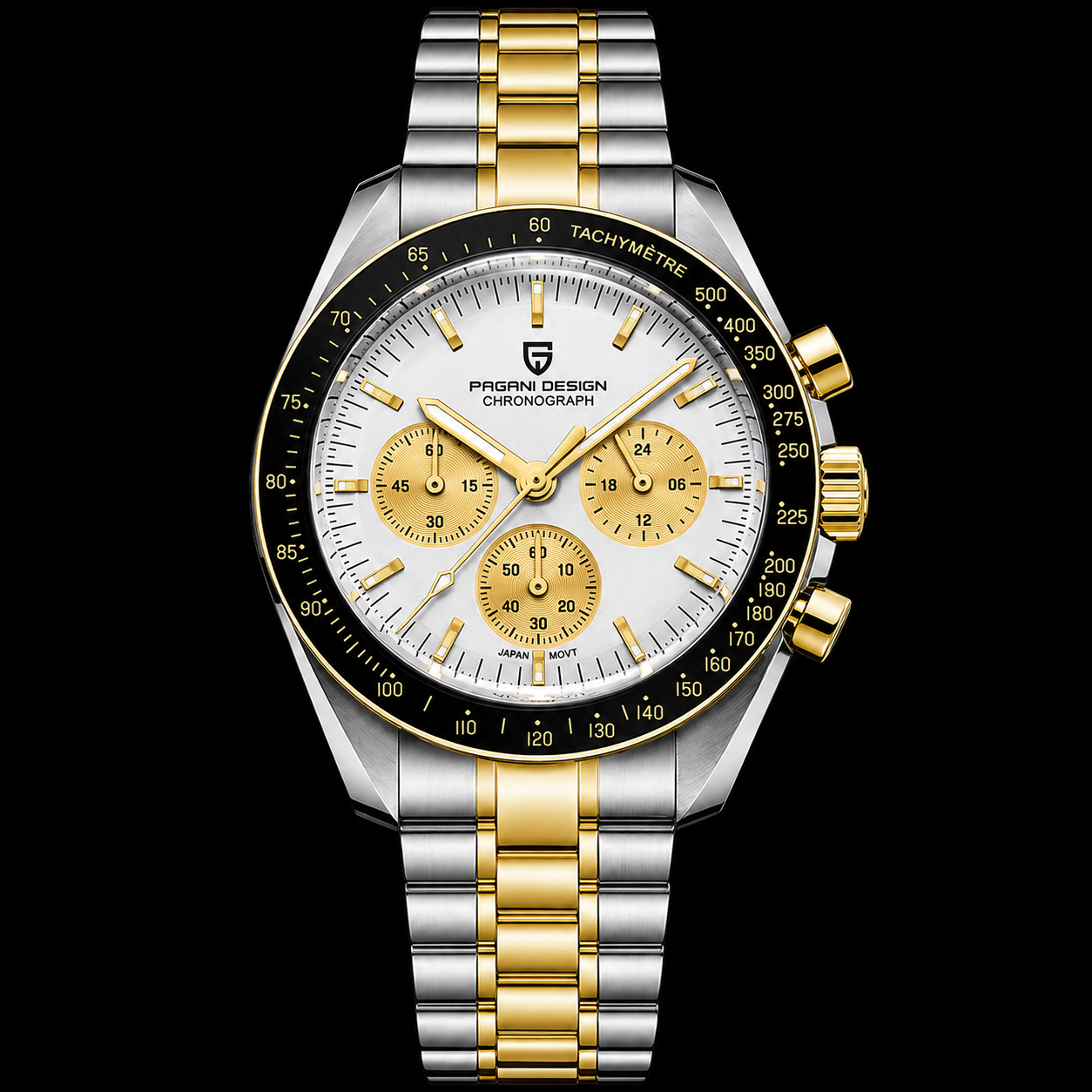 Pagani Design PD-1701 | Speedmaster | GOLD TT | WHITE DIAL