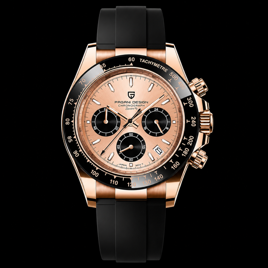 Pagani Design Daytona Strap Rose Gold Dial PD-1664