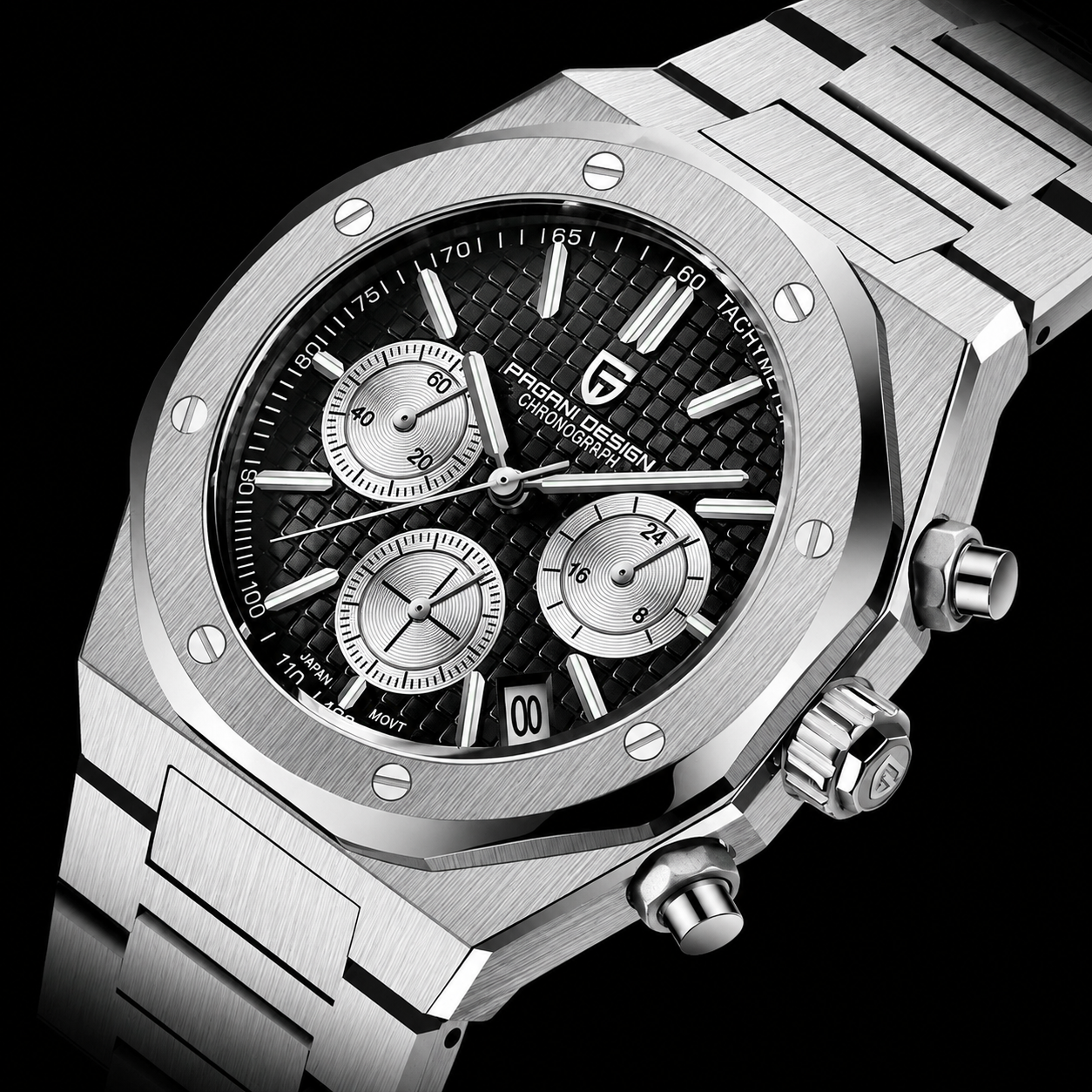 Pagani Design AP Silver Black Dial PD-1707