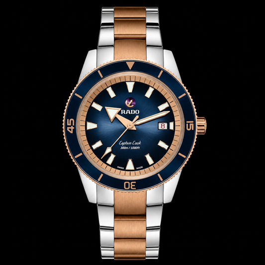 Captain Cook Automatic blue rose-gold